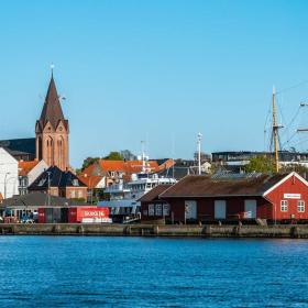 Assens by fra havnen